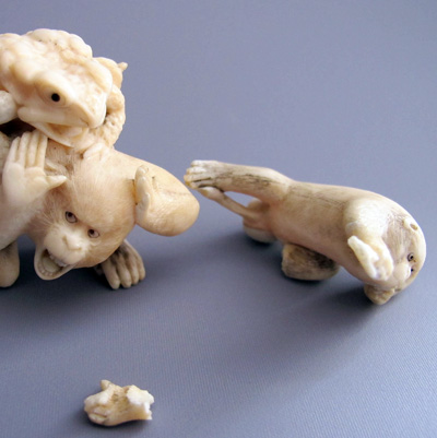 Monkey and Toad Ivory